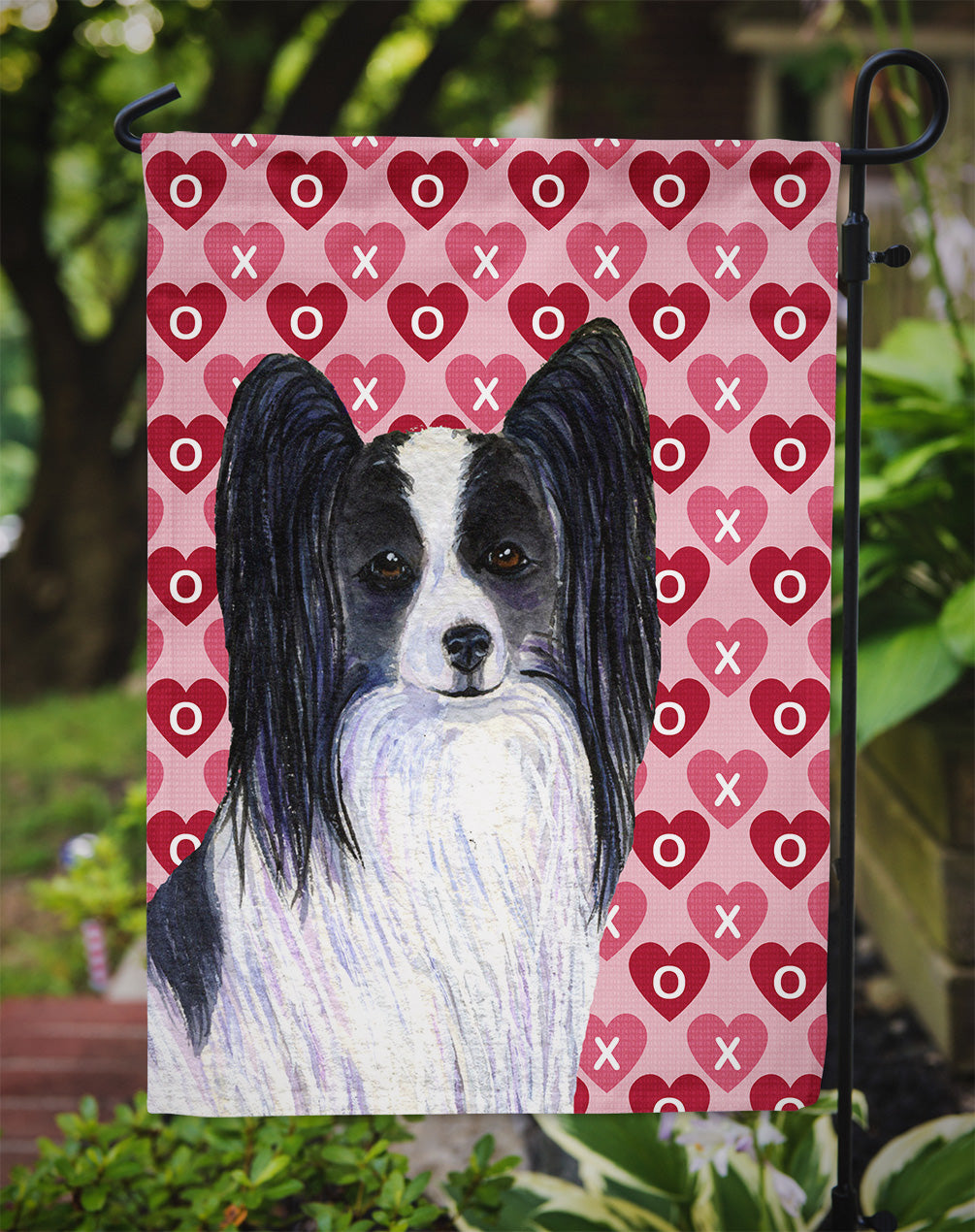 Papillon Hearts Love and Valentine's Day Portrait Garden Flag Mailbox Decorative Yard Banner Outside Patio Artwork for Flower Beds, Garden Size, Multicolor