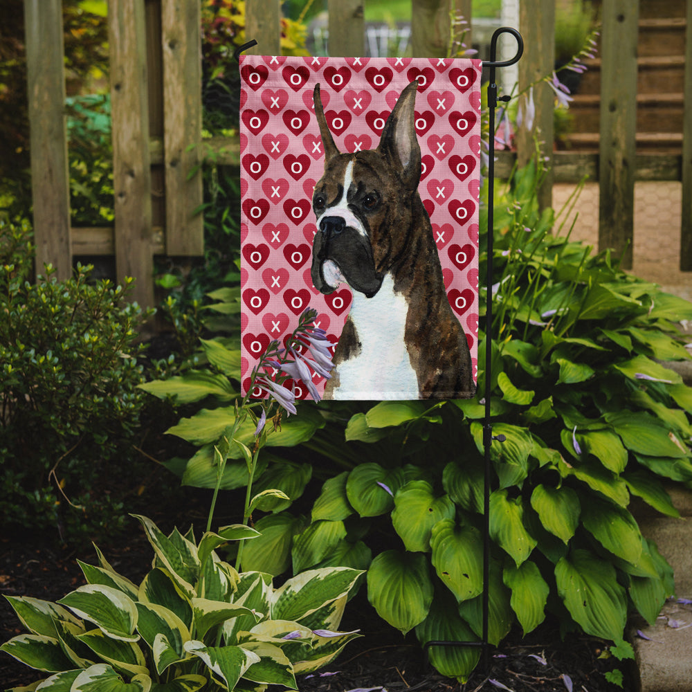Boxer Hearts Love and Valentine's Day Portrait Garden Flag Mailbox Decorative Yard Banner Outside Patio Artwork for Flower Beds, Garden Size, Multicolor