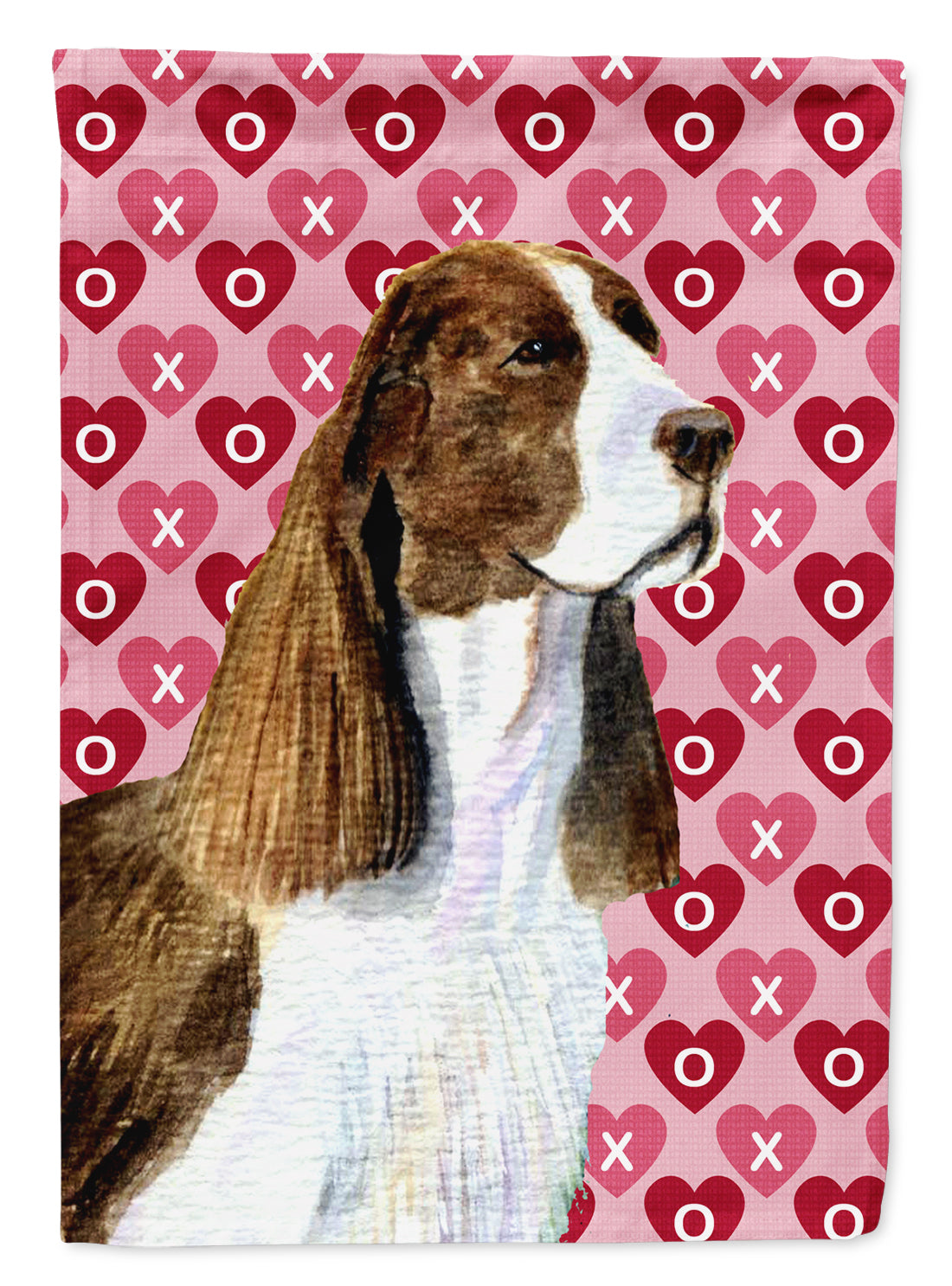 Springer Spaniel Hearts Love Valentine's Day Garden Flag Mailbox Decorative Yard Banner Outside Patio Artwork for Flower Beds, Garden Size, Multicolor