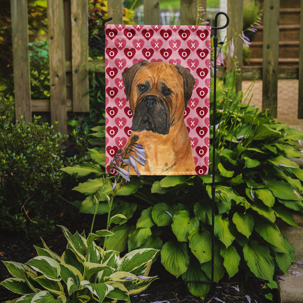 Bullmastiff Hearts Love and Valentine's Day Portrait Garden Flag Mailbox Decorative Yard Banner Outside Patio Artwork for Flower Beds, Garden Size, Multicolor