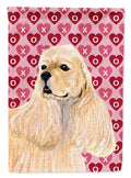 Buff Cocker Spaniel Hearts Love Valentine's Day Garden Flag Mailbox Decorative Yard Banner Outside Patio Artwork for Flower Beds, Garden Size, Multicolor