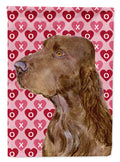 Field Spaniel Hearts Love and Valentine's Day Portrait Garden Flag Mailbox Decorative Yard Banner Outside Patio Artwork for Flower Beds, Garden Size, Multicolor