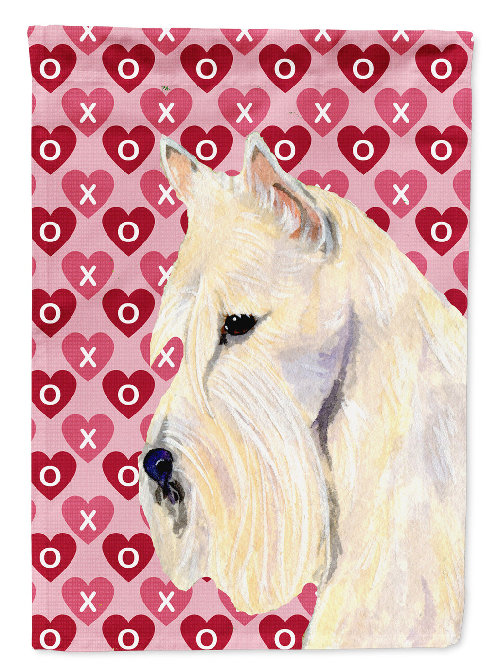 Scottish Terrier Hearts Love Valentine's Day Portrait Garden Flag Mailbox Decorative Yard Banner Outside Patio Artwork for Flower Beds, Garden Size, Multicolor