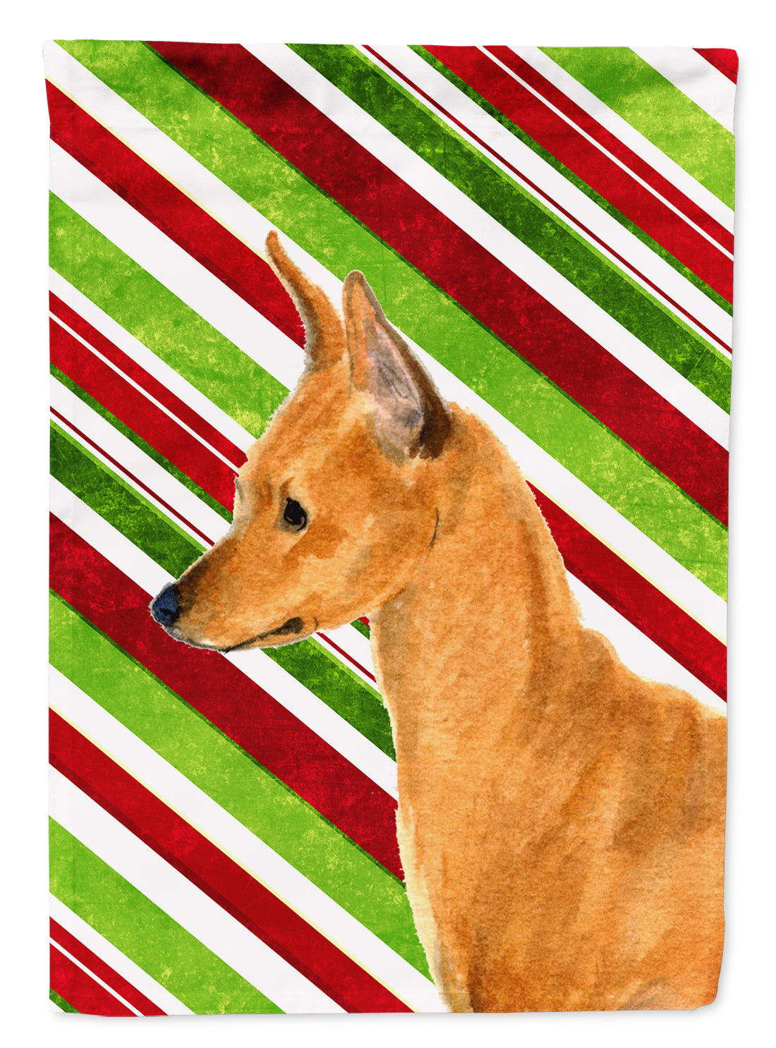Min Pin Candy Cane Holiday Christmas Garden Flag Mailbox Decorative Yard Banner Outside Patio Artwork for Flower Beds, Garden Size, Multicolor
