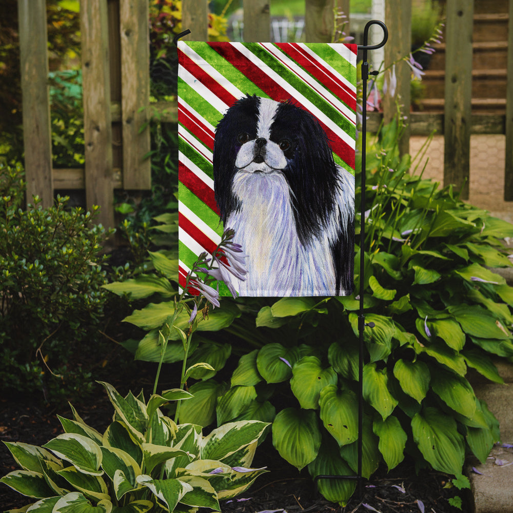 Japanese Chin Candy Cane Holiday Christmas Garden Flag Mailbox Decorative Yard Banner Outside Patio Artwork for Flower Beds, Garden Size, Multicolor