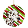 Dalmatian Candy Cane Holiday Christmas Ceramic Ornament Christmas Tree Hanging Decorations for Home Christmas Holiday, Party, Gift, 3 in, Multicolor