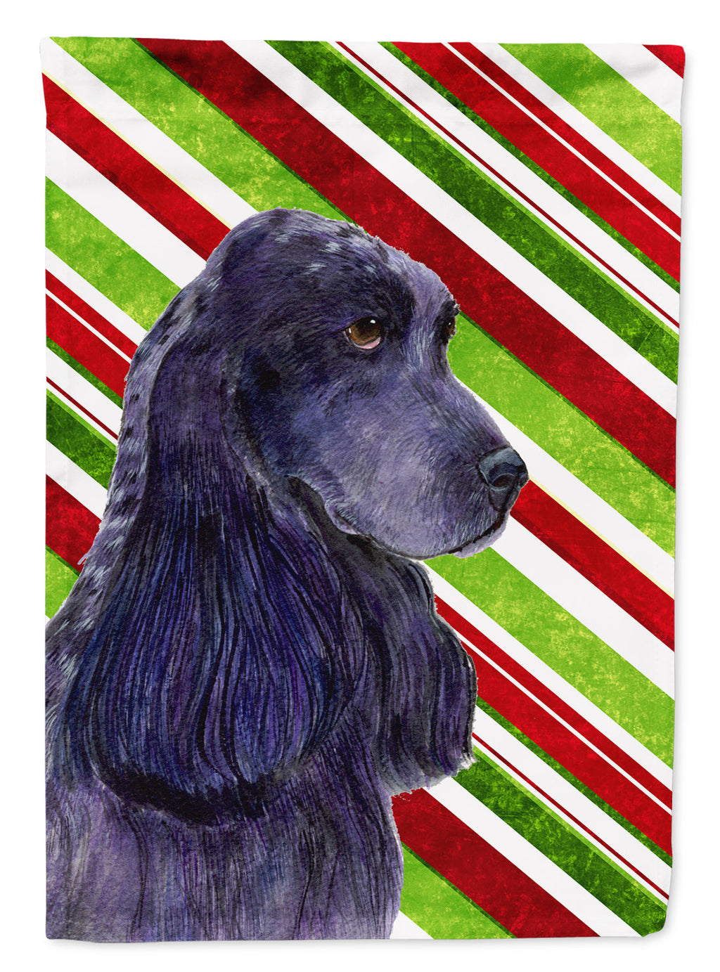 Cocker Spaniel Candy Cane Holiday Christmas Garden Flag Mailbox Decorative Yard Banner Outside Patio Artwork for Flower Beds, Garden Size, Multicolor
