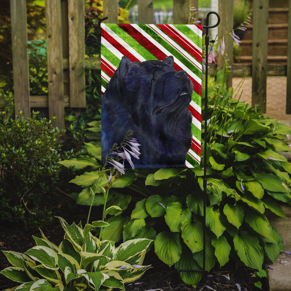 Chow Chow Candy Cane Holiday Christmas Garden Flag Mailbox Decorative Yard Banner Outside Patio Artwork for Flower Beds, Garden Size, Multicolor