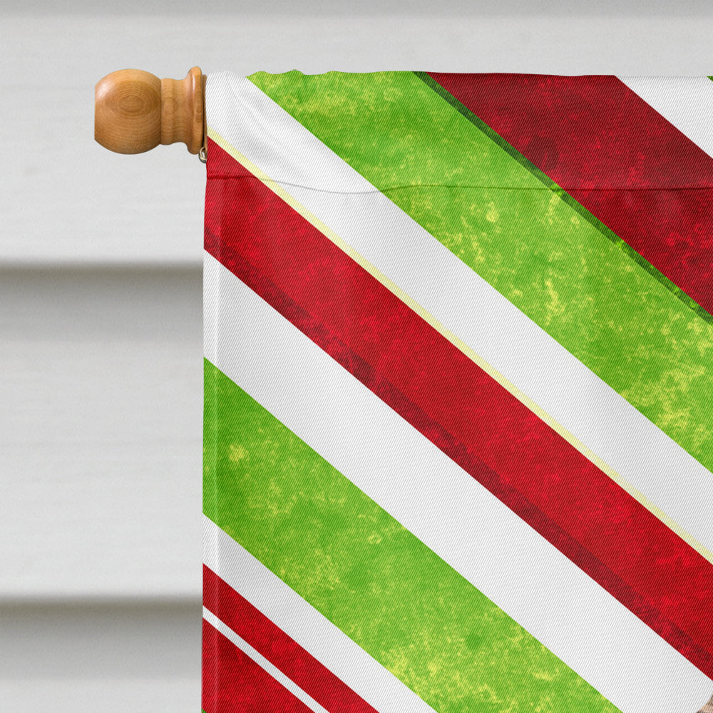 Irish Wolfhound Candy Cane Holiday Christmas House Flag 28x40 Porch Sleeve Pole Decorative Outside Yard Banner Artwork Wall Hanging, Polyester