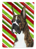 Boxer Candy Cane Holiday Christmas Garden Flag Mailbox Decorative Yard Banner Outside Patio Artwork for Flower Beds, Garden Size, Multicolor