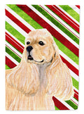 Cocker Spaniel Candy Cane Holiday Christmas Garden Flag Mailbox Decorative Yard Banner Outside Patio Artwork for Flower Beds, Garden Size, Multicolor