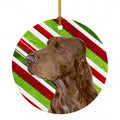 Field Spaniel Candy Cane Holiday Christmas Ceramic Ornament Christmas Tree Hanging Decorations for Home Christmas Holiday, Party, Gift, 3 in, Multicolor