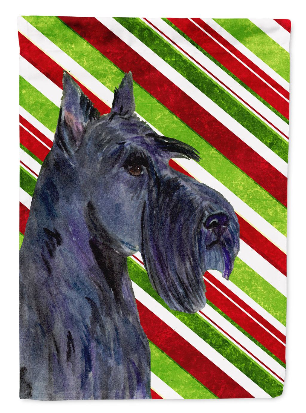 Scottish Terrier Candy Cane Holiday Christmas Garden Flag Mailbox Decorative Yard Banner Outside Patio Artwork for Flower Beds, Garden Size, Multicolor