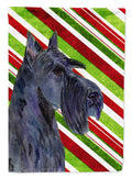 Scottish Terrier Candy Cane Holiday Christmas Garden Flag Mailbox Decorative Yard Banner Outside Patio Artwork for Flower Beds, Garden Size, Multicolor