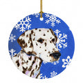 Dalmatian Winter Snowflakes Holiday Ceramic Ornament Christmas Tree Hanging Decorations for Home Christmas Holiday, Party, Gift, 3 in, Multicolor