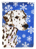 Dalmatian Winter Snowflakes Holiday Garden Flag Mailbox Decorative Yard Banner Outside Patio Artwork for Flower Beds, Garden Size, Multicolor
