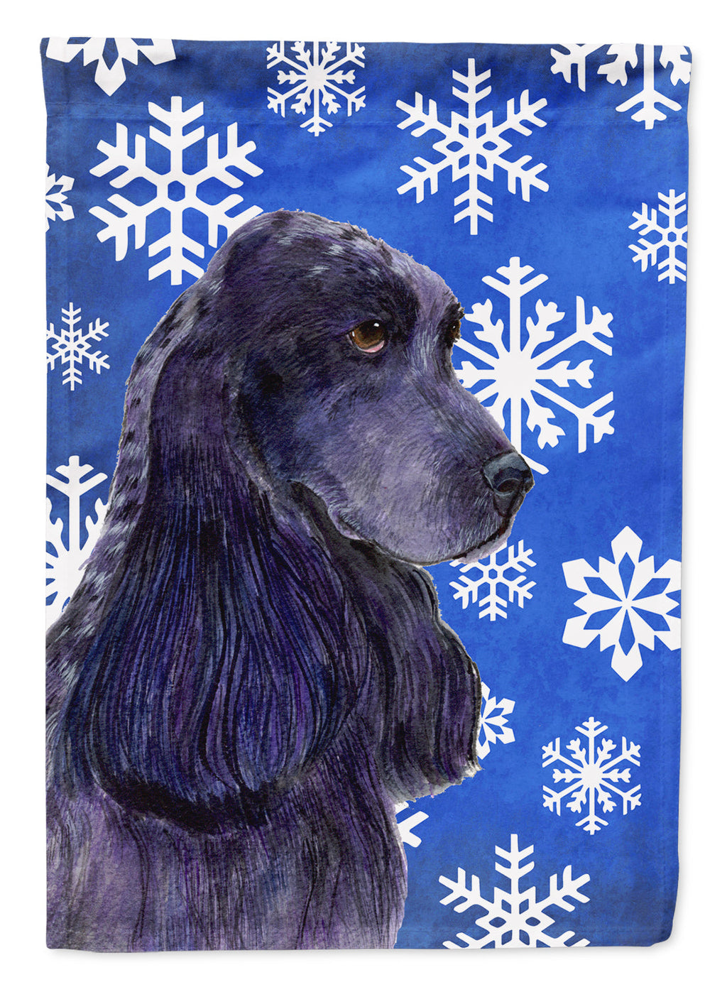 Cocker Spaniel Winter Snowflakes Holiday Garden Flag Mailbox Decorative Yard Banner Outside Patio Artwork for Flower Beds, Garden Size, Multicolor