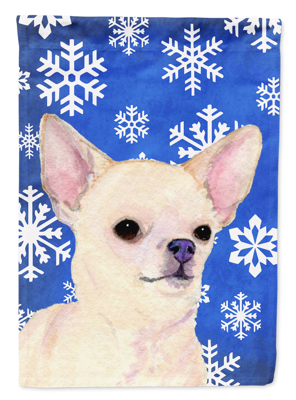 Chihuahua Winter Snowflakes Holiday Garden Flag Mailbox Decorative Yard Banner Outside Patio Artwork for Flower Beds, Garden Size, Multicolor