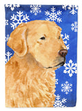 Golden Retriever Winter Snowflakes Holiday Garden Flag Mailbox Decorative Yard Banner Outside Patio Artwork for Flower Beds, Garden Size, Multicolor