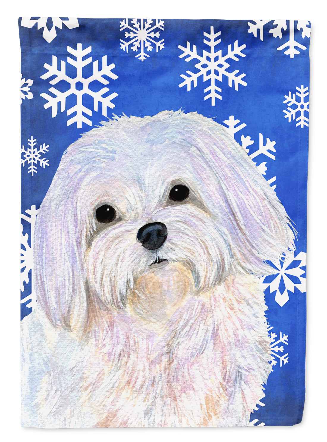 Maltese Winter Snowflakes Holiday Garden Flag Mailbox Decorative Yard Banner Outside Patio Artwork for Flower Beds, Garden Size, Multicolor