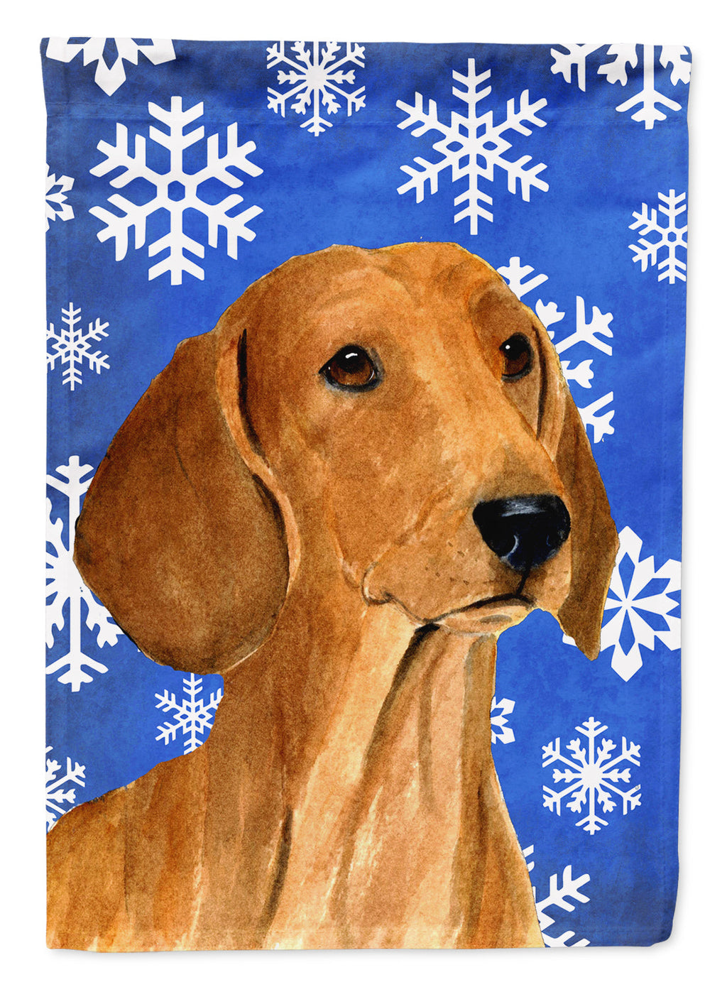 Dachshund Winter Snowflakes Holiday Garden Flag Mailbox Decorative Yard Banner Outside Patio Artwork for Flower Beds, Garden Size, Multicolor