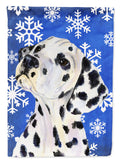 Dalmatian Winter Snowflakes Holiday Garden Flag Mailbox Decorative Yard Banner Outside Patio Artwork for Flower Beds, Garden Size, Multicolor