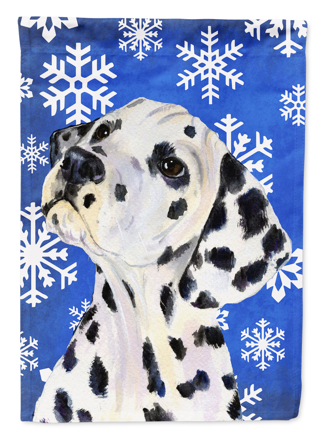 Dalmatian Winter Snowflakes Holiday Garden Flag Mailbox Decorative Yard Banner Outside Patio Artwork for Flower Beds, Garden Size, Multicolor