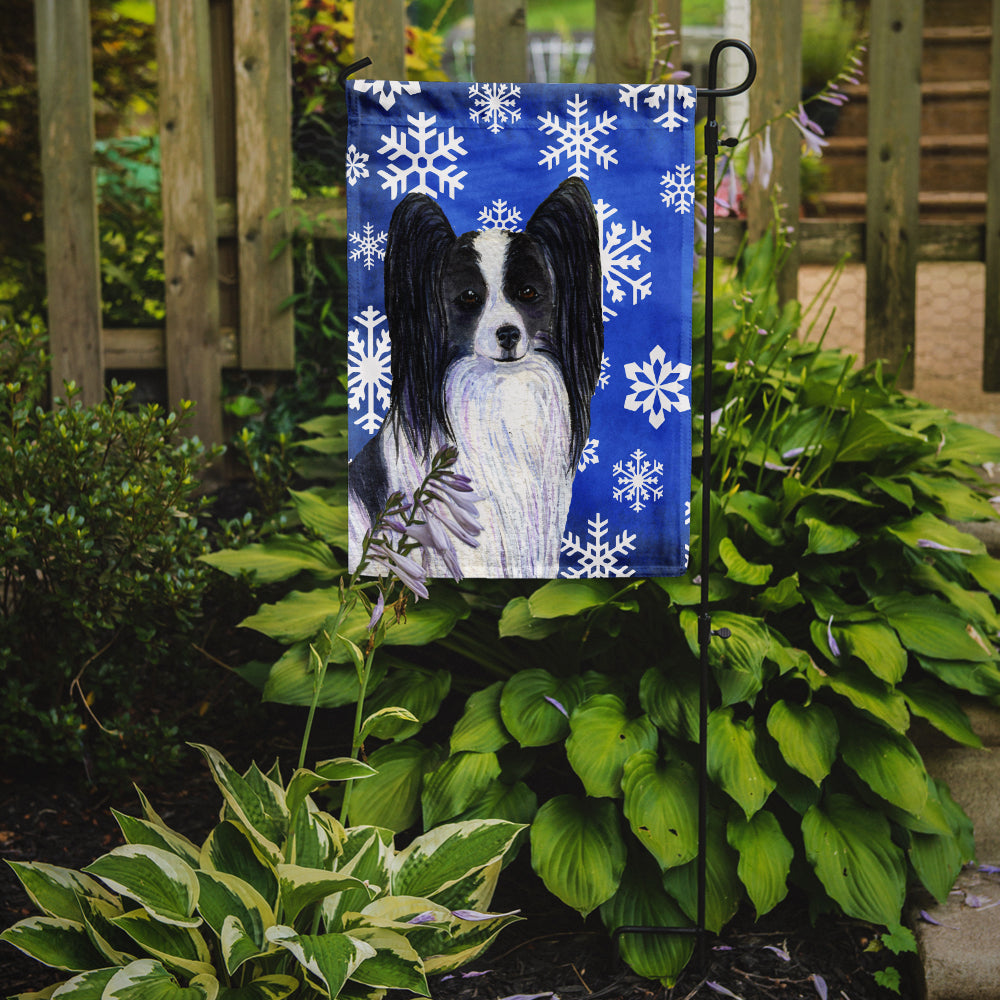 Papillon Winter Snowflakes Holiday Garden Flag Mailbox Decorative Yard Banner Outside Patio Artwork for Flower Beds, Garden Size, Multicolor
