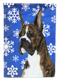 Boxer Winter Snowflakes Holiday Garden Flag Mailbox Decorative Yard Banner Outside Patio Artwork for Flower Beds, Garden Size, Multicolor