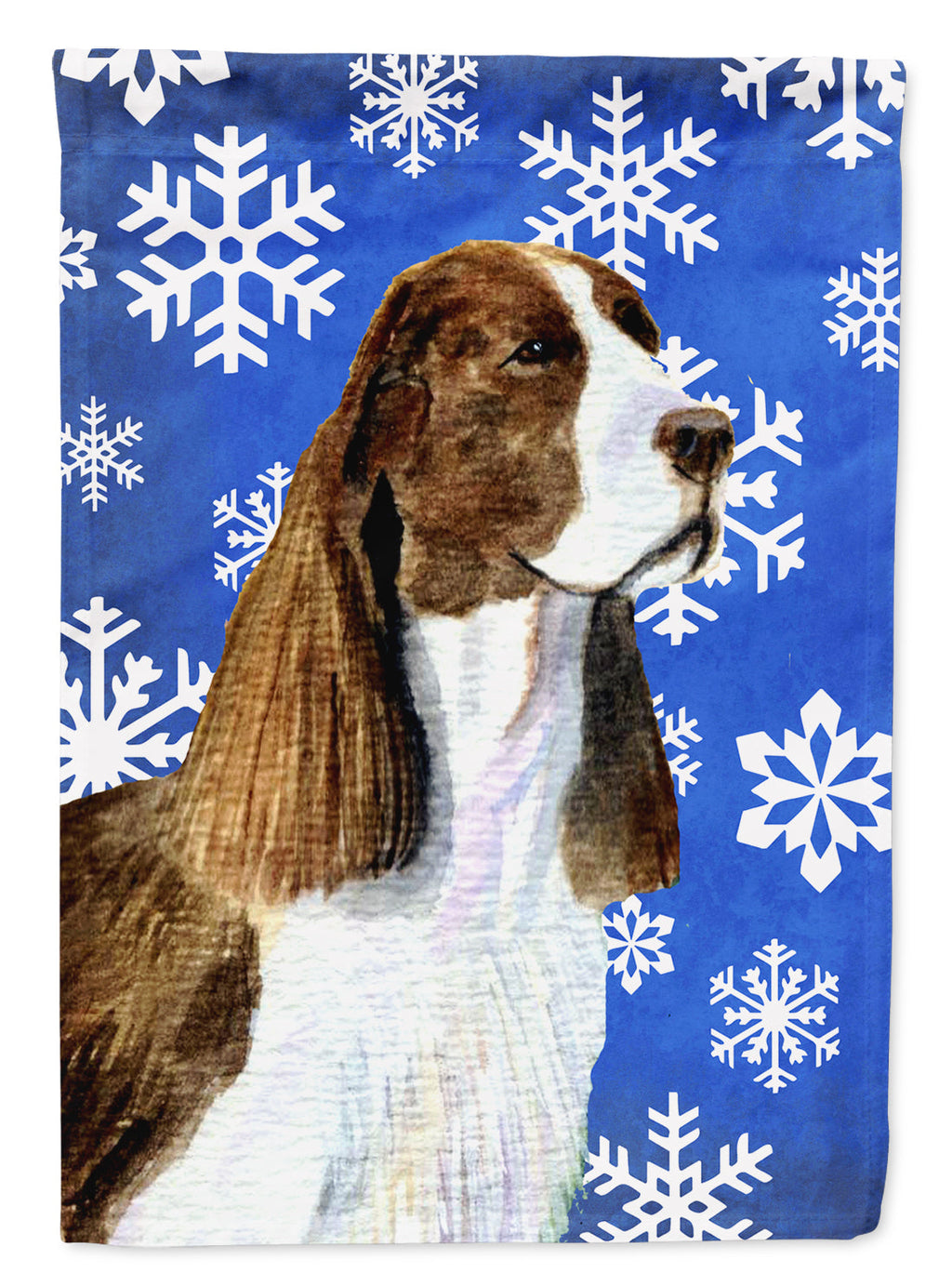 Springer Spaniel Winter Snowflakes Holiday Garden Flag Mailbox Decorative Yard Banner Outside Patio Artwork for Flower Beds, Garden Size, Multicolor