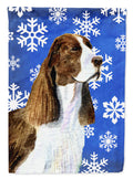 Springer Spaniel Winter Snowflakes Holiday Garden Flag Mailbox Decorative Yard Banner Outside Patio Artwork for Flower Beds, Garden Size, Multicolor
