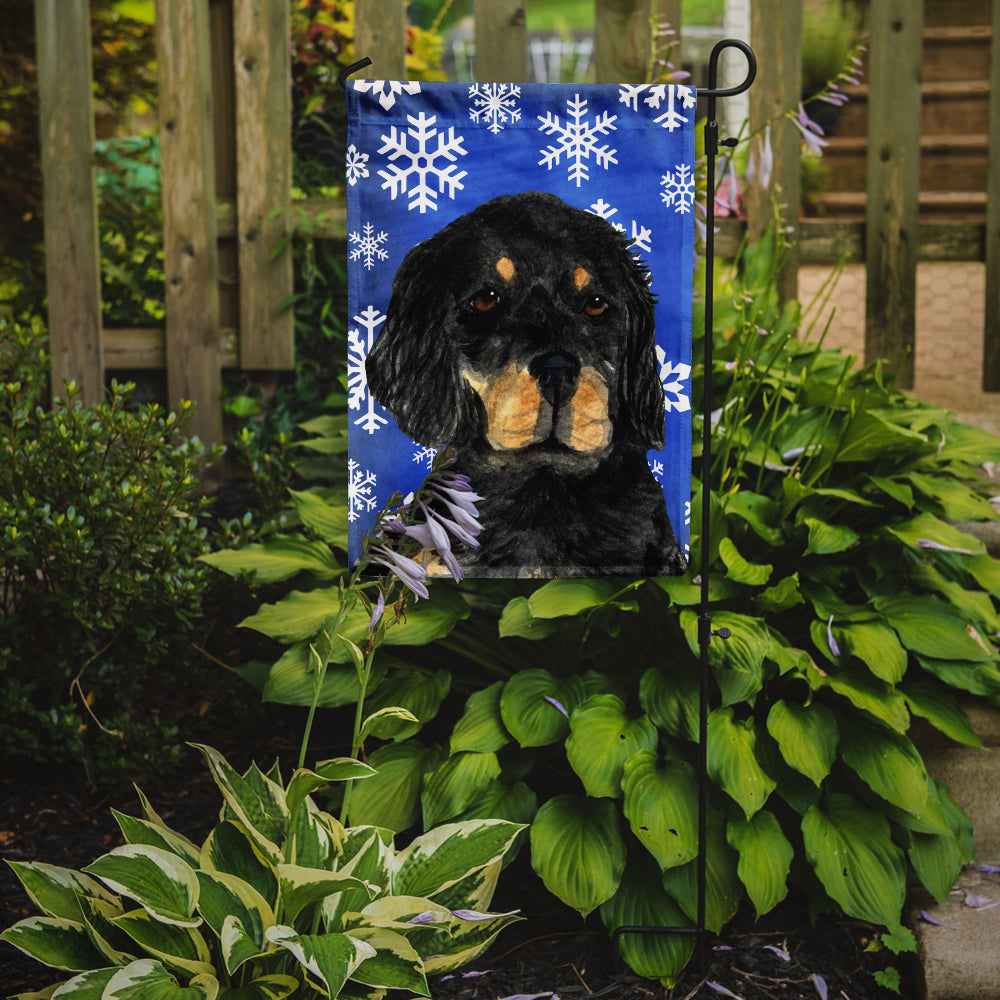 Gordon Setter Winter Snowflakes Holiday Garden Flag Mailbox Decorative Yard Banner Outside Patio Artwork for Flower Beds, Garden Size, Multicolor