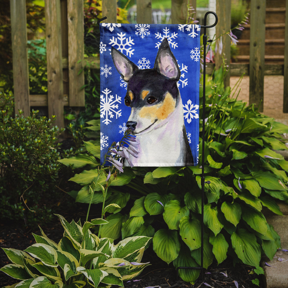 Chihuahua Winter Snowflakes Holiday Garden Flag Mailbox Decorative Yard Banner Outside Patio Artwork for Flower Beds, Garden Size, Multicolor