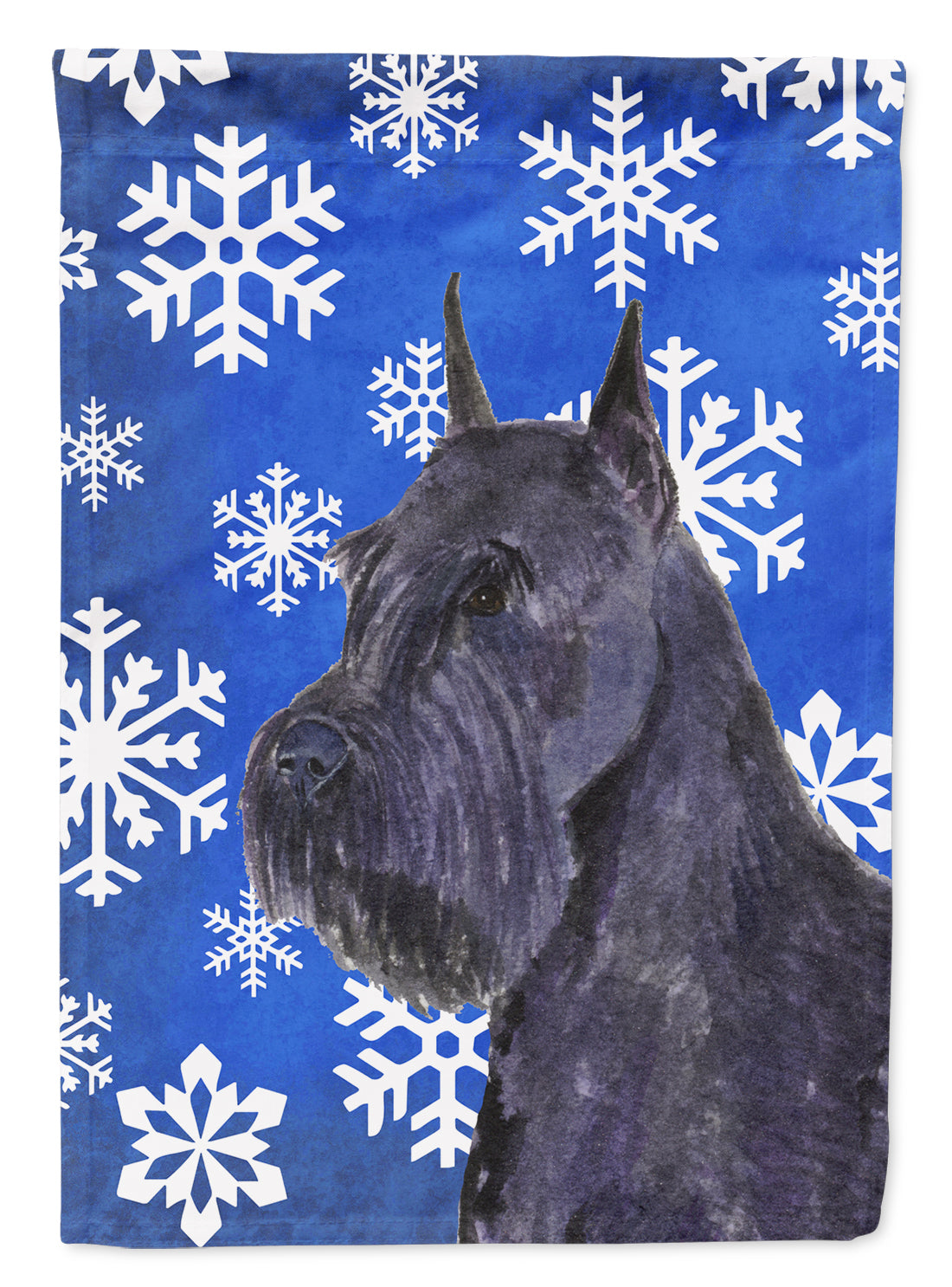 Schnauzer Winter Snowflakes Holiday Garden Flag Mailbox Decorative Yard Banner Outside Patio Artwork for Flower Beds, Garden Size, Multicolor