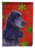 Cocker Spaniel Red Green Snowflakes Christmas Garden Flag Mailbox Decorative Yard Banner Outside Patio Artwork for Flower Beds, Garden Size, Multicolor