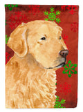 Golden Retriever Red Green Snowflake Holiday Christmas Garden Flag Mailbox Decorative Yard Banner Outside Patio Artwork for Flower Beds, Garden Size, Multicolor