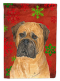 Bullmastiff Red and Green Snowflakes Holiday Christmas Garden Flag Mailbox Decorative Yard Banner Outside Patio Artwork for Flower Beds, Garden Size, Multicolor