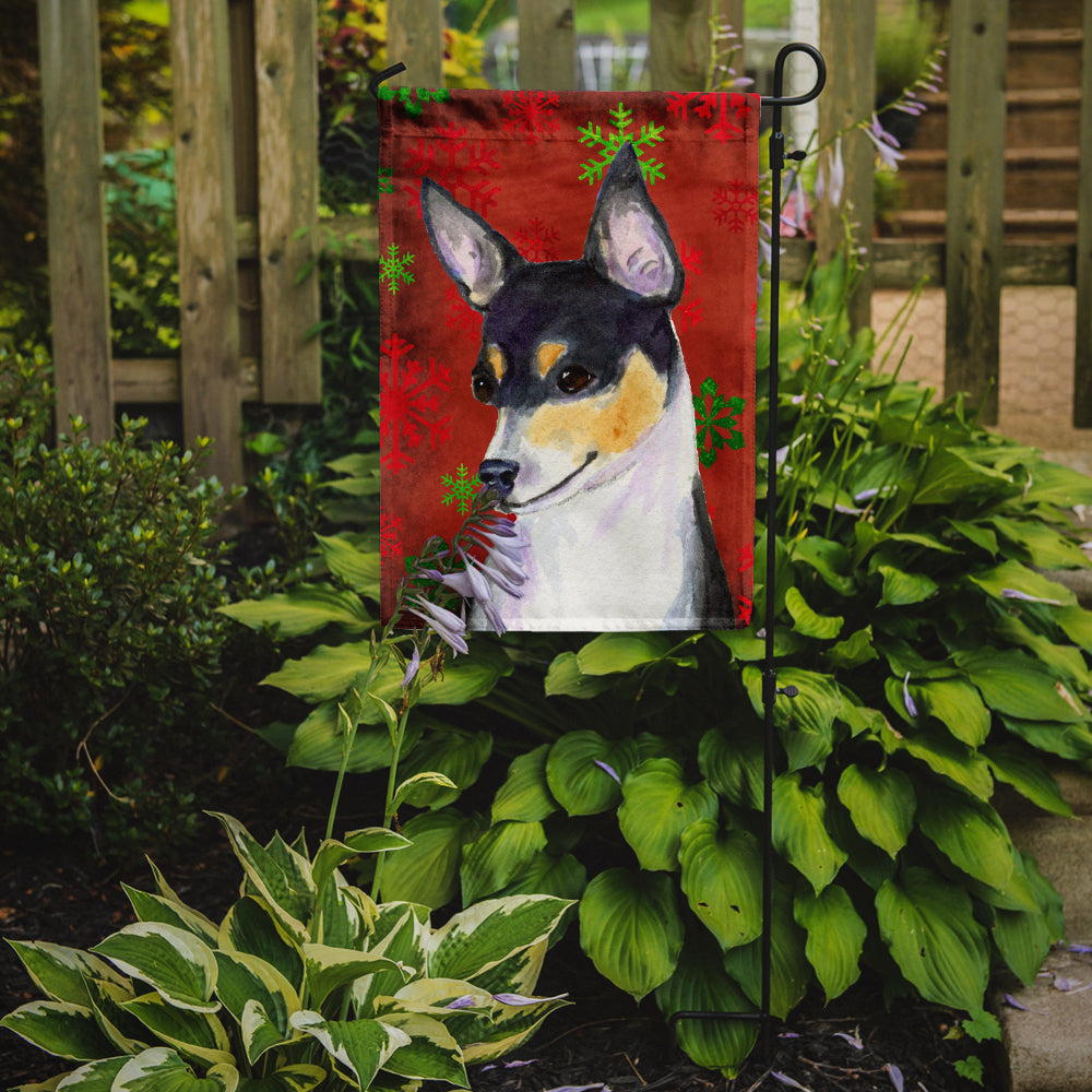 Chihuahua Red and Green Snowflakes Holiday Christmas Garden Flag Mailbox Decorative Yard Banner Outside Patio Artwork for Flower Beds, Garden Size, Multicolor