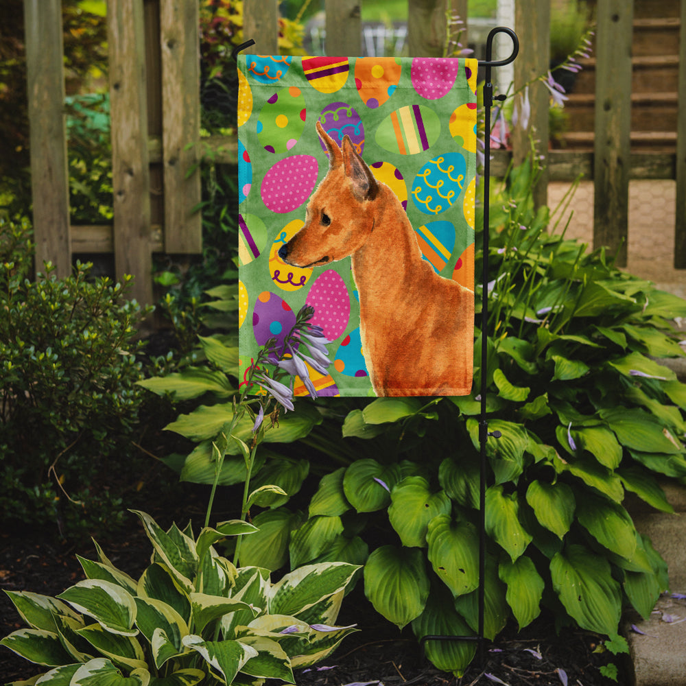 Min Pin Easter Eggtravaganza Garden Flag Mailbox Decorative Yard Banner Outside Patio Artwork for Flower Beds, Garden Size, Multicolor