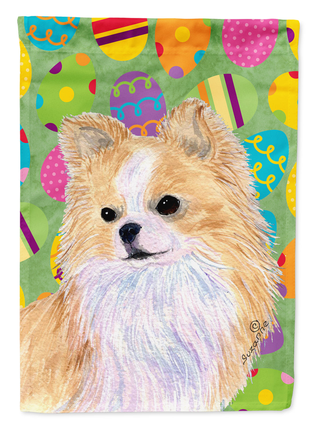 Chihuahua Easter Eggtravaganza Garden Flag Mailbox Decorative Yard Banner Outside Patio Artwork for Flower Beds, Garden Size, Multicolor