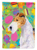 Fox Terrier Easter Eggtravaganza Garden Flag Mailbox Decorative Yard Banner Outside Patio Artwork for Flower Beds, Garden Size, Multicolor