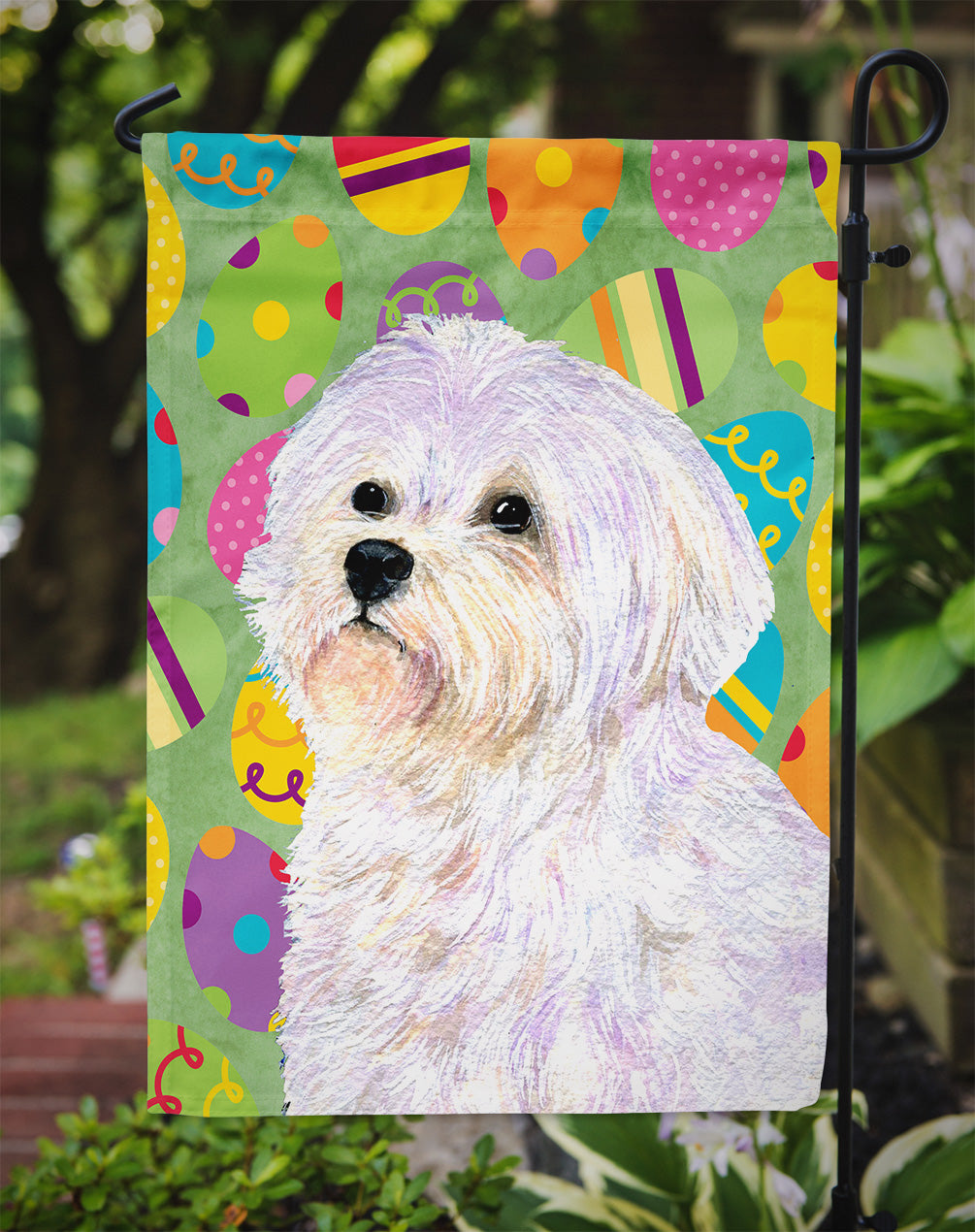 Maltese Easter Eggtravaganza Garden Flag Mailbox Decorative Yard Banner Outside Patio Artwork for Flower Beds, Garden Size, Multicolor