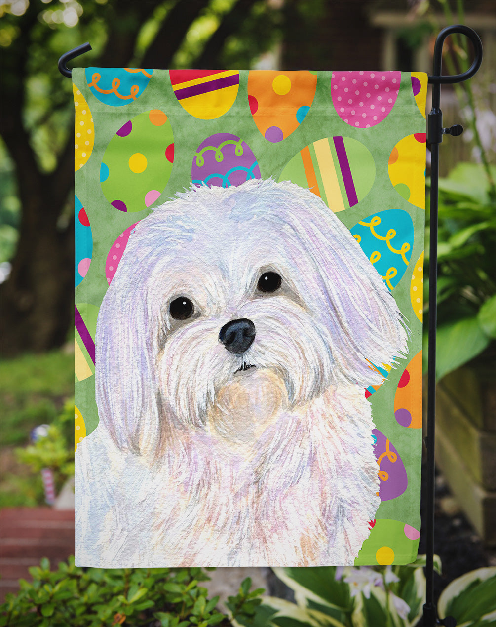 Maltese Easter Eggtravaganza Garden Flag Mailbox Decorative Yard Banner Outside Patio Artwork for Flower Beds, Garden Size, Multicolor