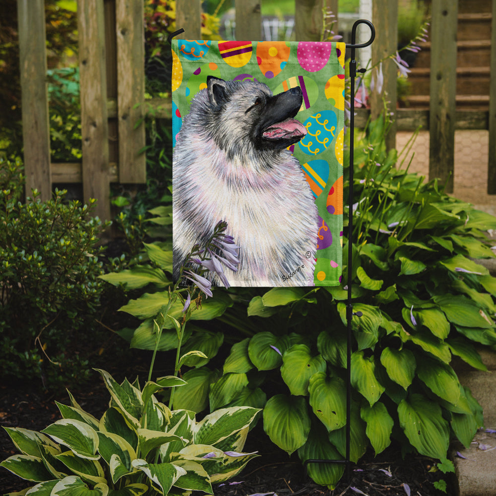 Keeshond Easter Eggtravaganza Garden Flag Mailbox Decorative Yard Banner Outside Patio Artwork for Flower Beds, Garden Size, Multicolor