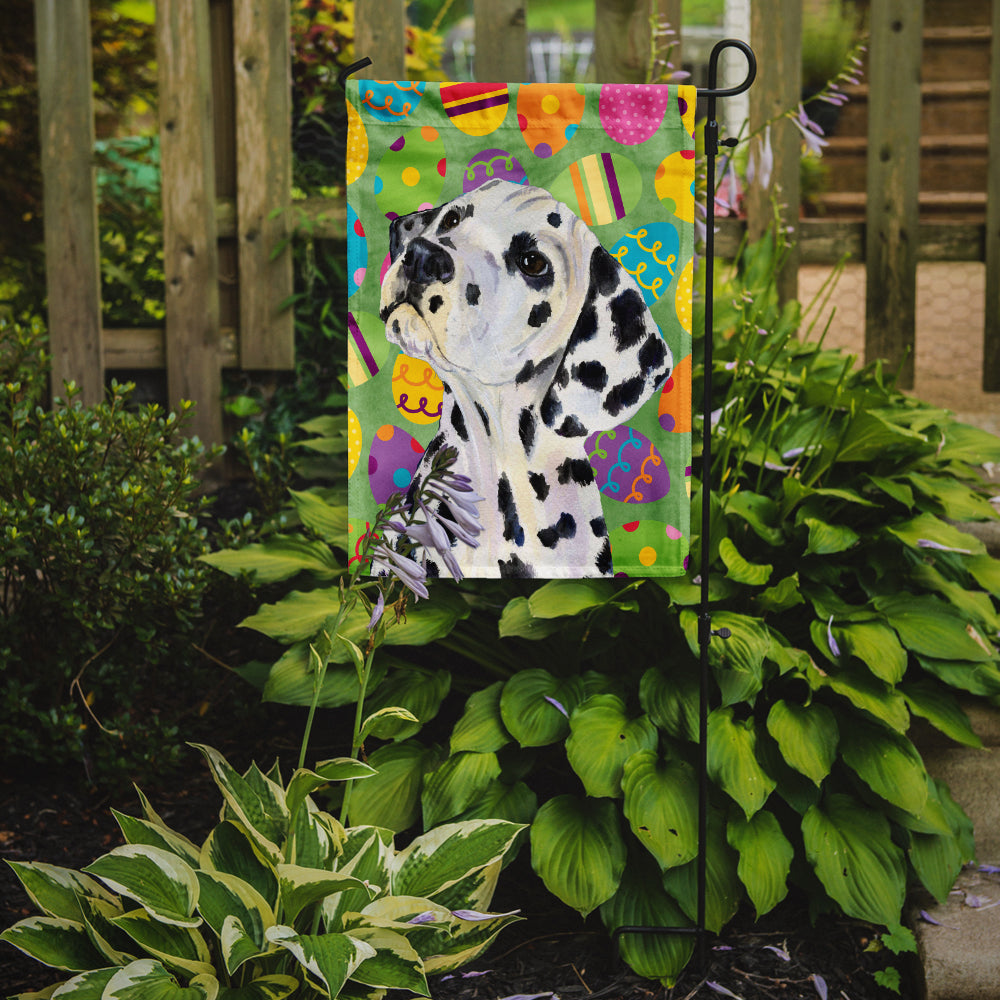 Dalmatian Easter Eggtravaganza Garden Flag Mailbox Decorative Yard Banner Outside Patio Artwork for Flower Beds, Garden Size, Multicolor