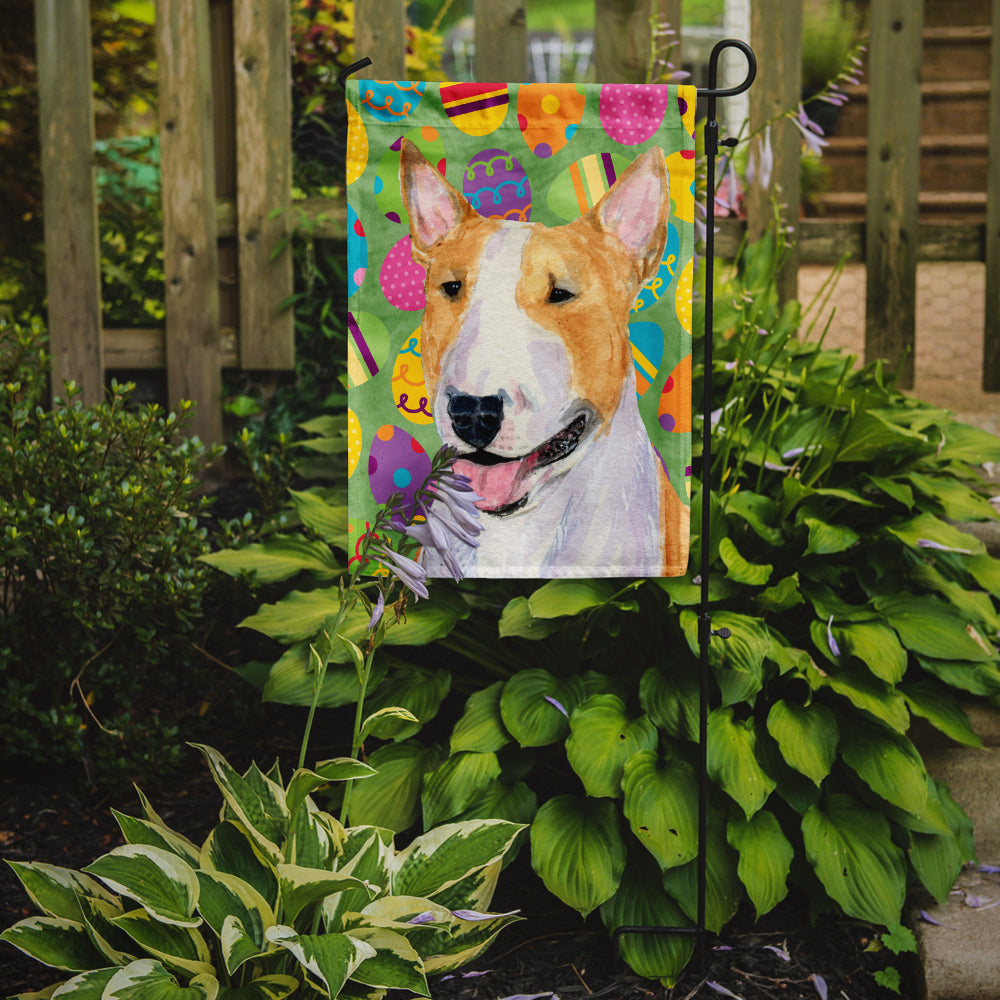 Bull Terrier Easter Eggtravaganza Garden Flag Mailbox Decorative Yard Banner Outside Patio Artwork for Flower Beds, Garden Size, Multicolor