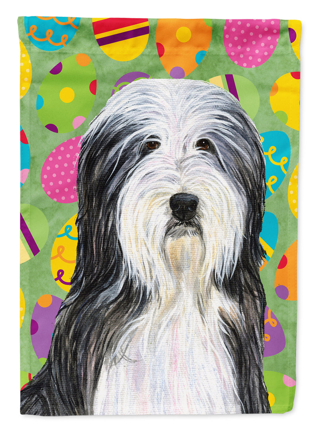 Bearded Collie Easter Eggtravaganza Garden Flag Mailbox Decorative Yard Banner Outside Patio Artwork for Flower Beds, Garden Size, Multicolor