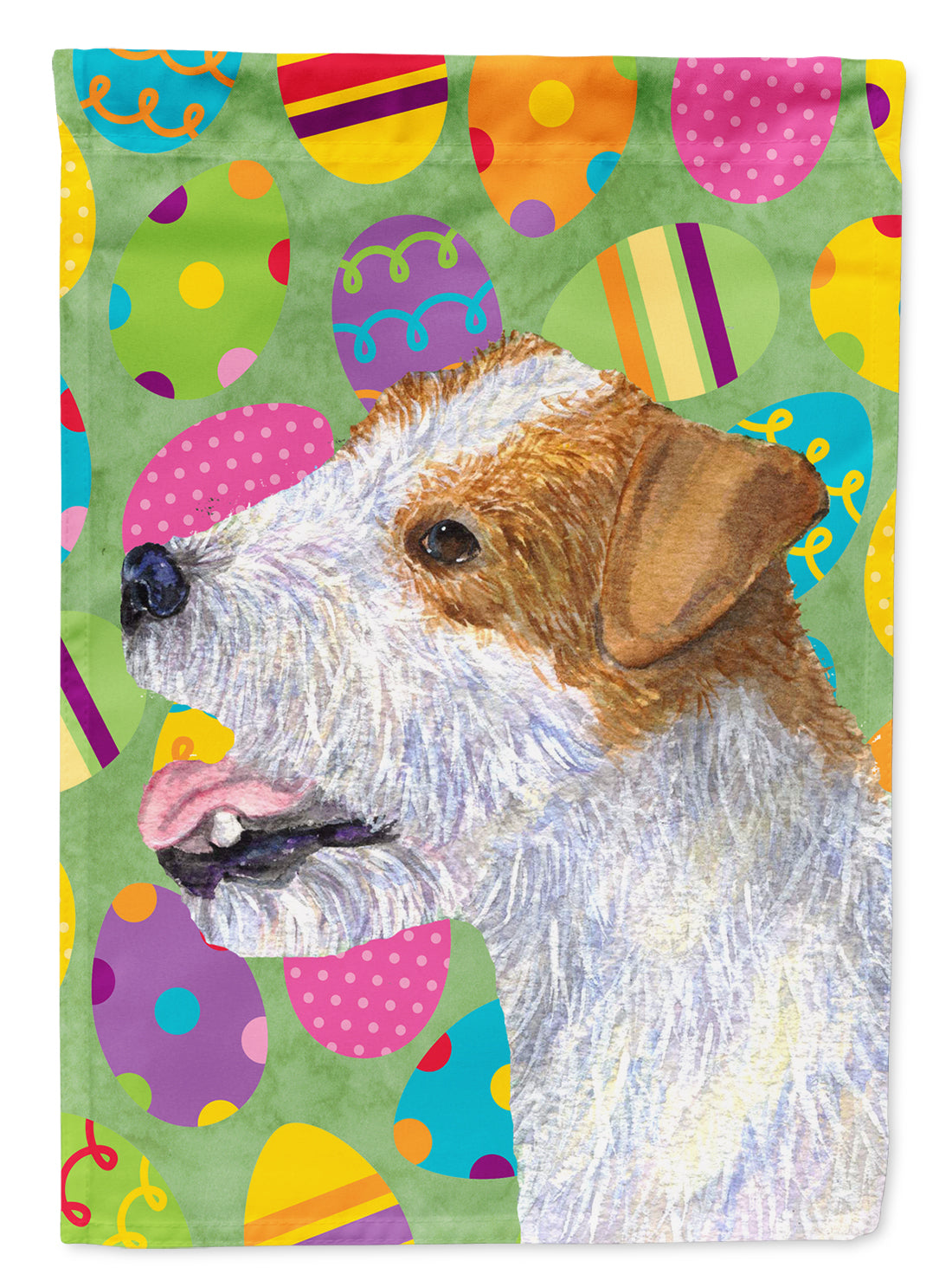 Jack Russell Terrier Easter Eggtravaganza Garden Flag Mailbox Decorative Yard Banner Outside Patio Artwork for Flower Beds, Garden Size, Multicolor