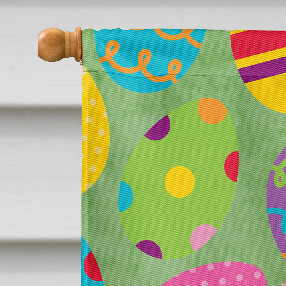 Irish Wolfhound Easter Eggtravaganza House Flag 28x40 Porch Sleeve Pole Decorative Outside Yard Banner Artwork Wall Hanging, Polyester