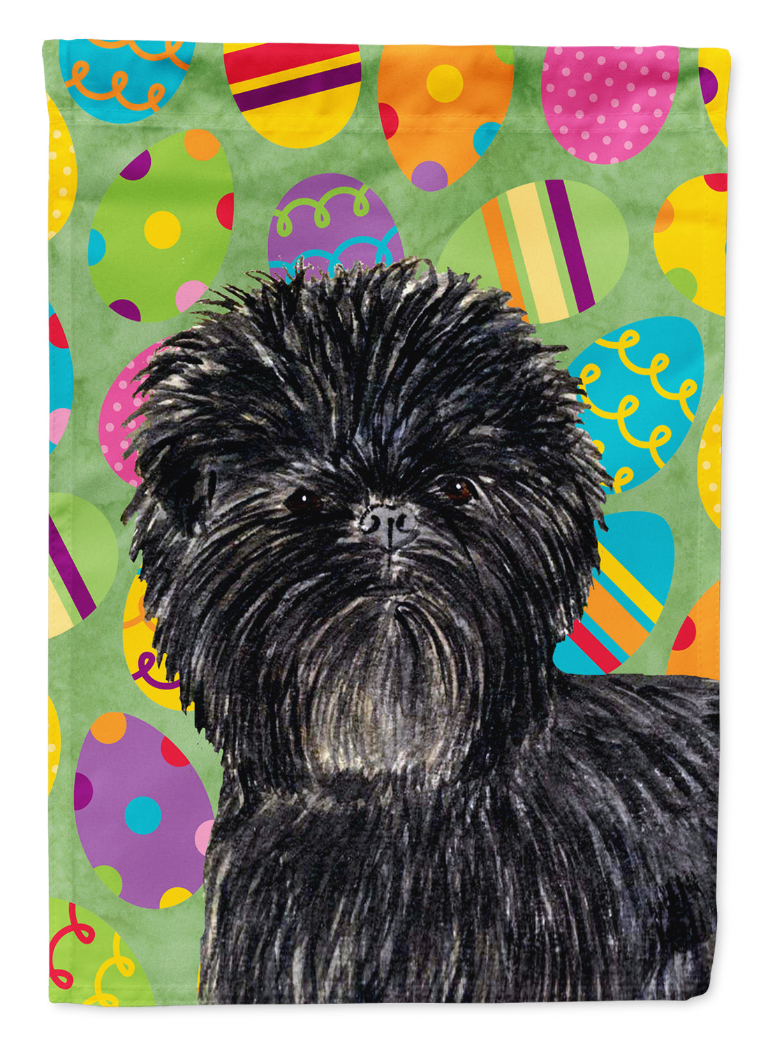 Affenpinscher Easter Eggtravaganza Garden Flag Mailbox Decorative Yard Banner Outside Patio Artwork for Flower Beds, Garden Size, Multicolor